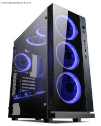 Gabinete NFX GAMER Dark Raptor Preto - Foto 2