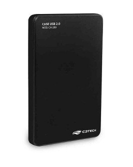 Case Externo USB 2.0 para HD/SSD 2.5 C3Tech CH-200BK - Preto