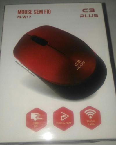 Detalhes do produto Mouse Hp Sem Fio Usb M-W17 Vermelho