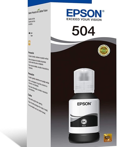 Detalhes do produto Tinta Para Impressora Refil Epson T504 Black Preta 127ml