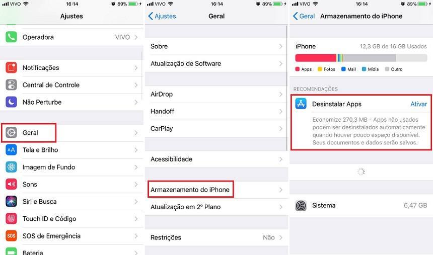 Como liberar espaço automaticamente no iPhone