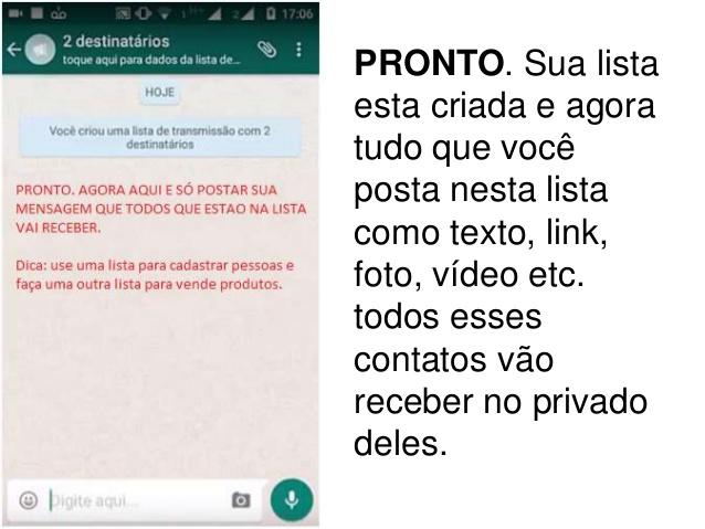 Como enviar mensagem no WhatsApp para vários contatos sem criar grupos