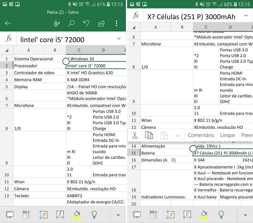 Como converter um documento impresso em uma planilha do Excel