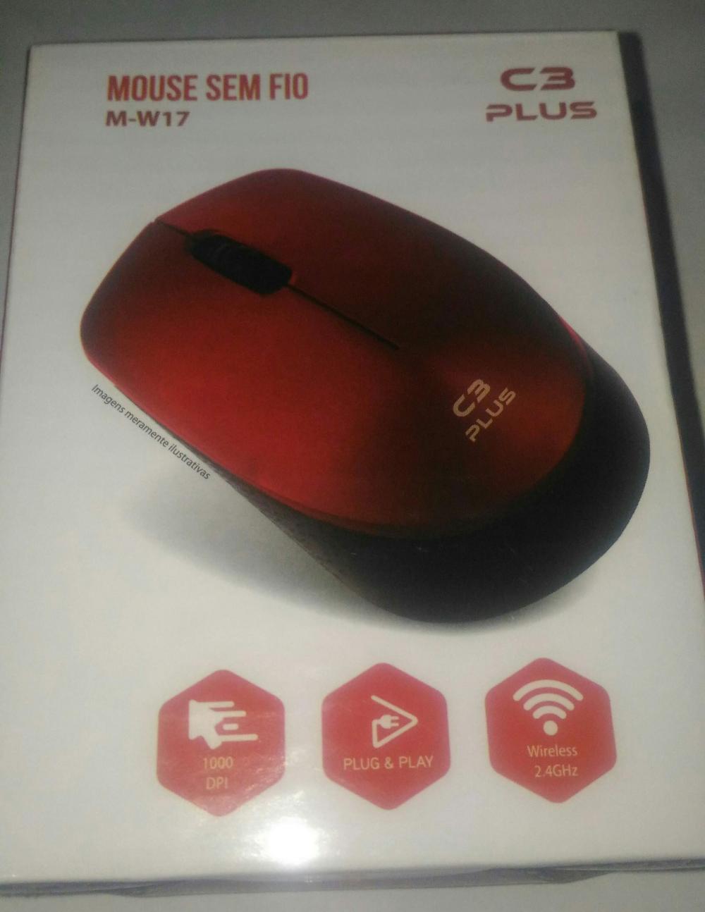 Mouse Hp Sem Fio Usb M-W17 Vermelho