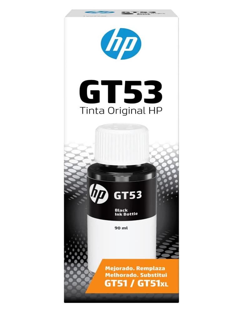 Garrafa de tinta original Preto HP GT53 (1VV22AL) Para HP Smart Tank 515, 519, 530, 615, Plus 551, 500, 514, 517, 532, 617, 618 