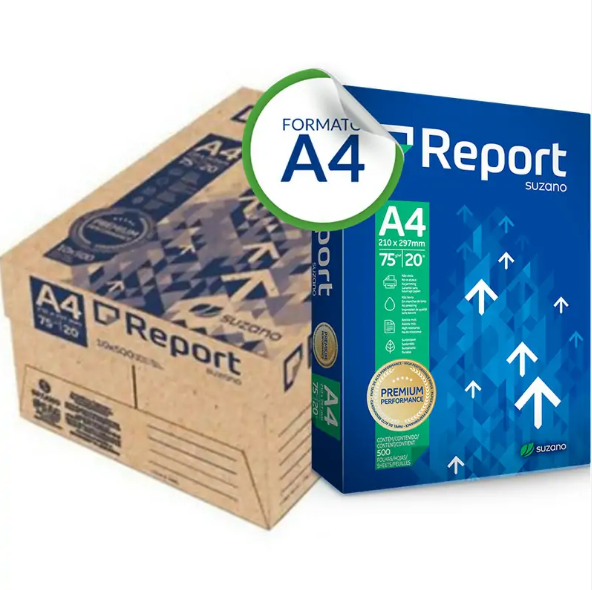 Papel Sulfite Report A4 Branco 75g 500 folhas